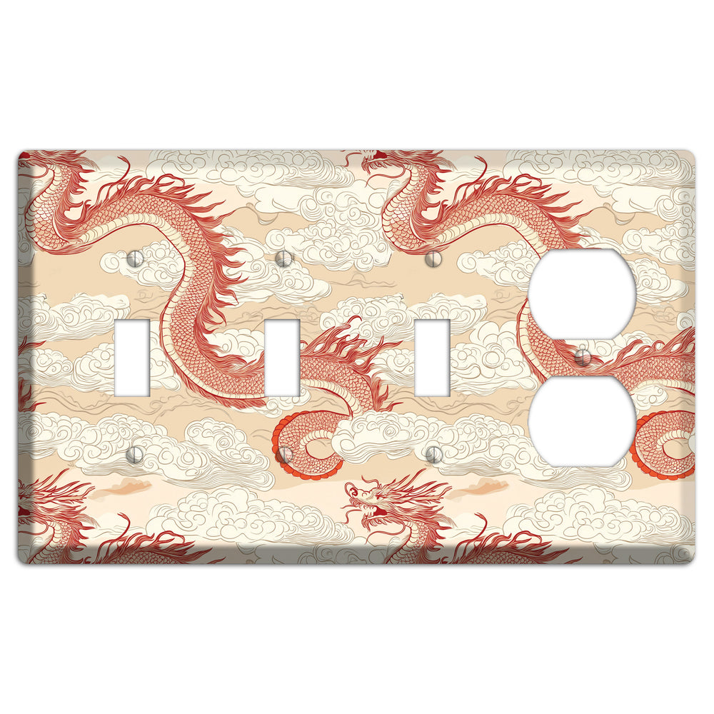 Celestial Dragon Dance 3 Toggle / Duplex Wallplate