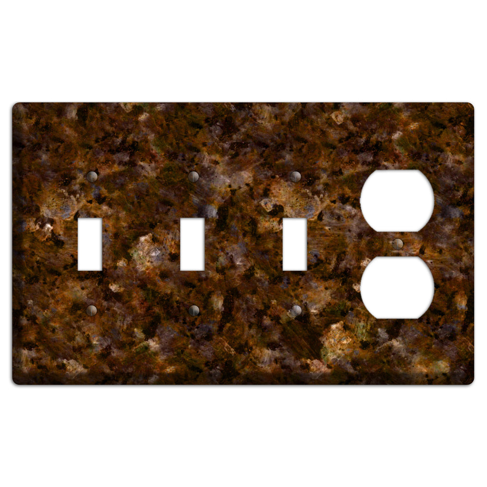 Baltic Green Granite 3 Toggle / Duplex Wallplate