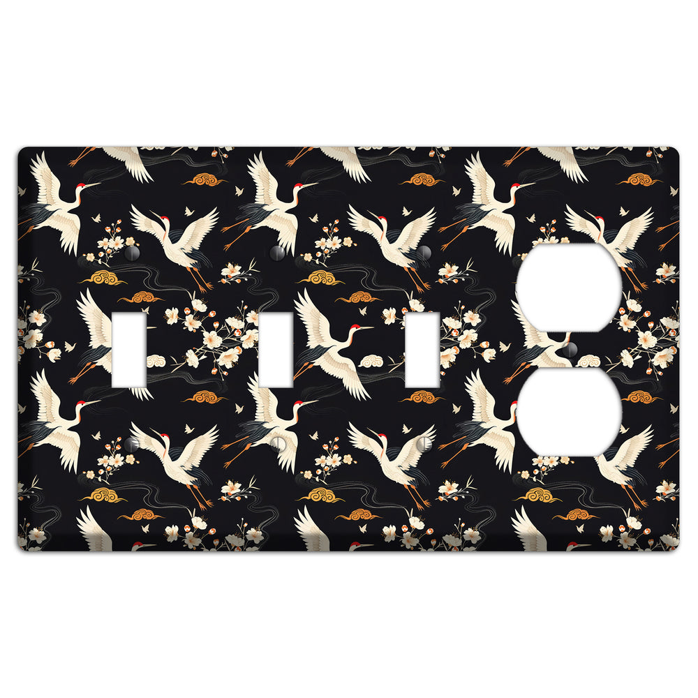 Obsidian Crane Nocturne 3 Toggle / Duplex Wallplate