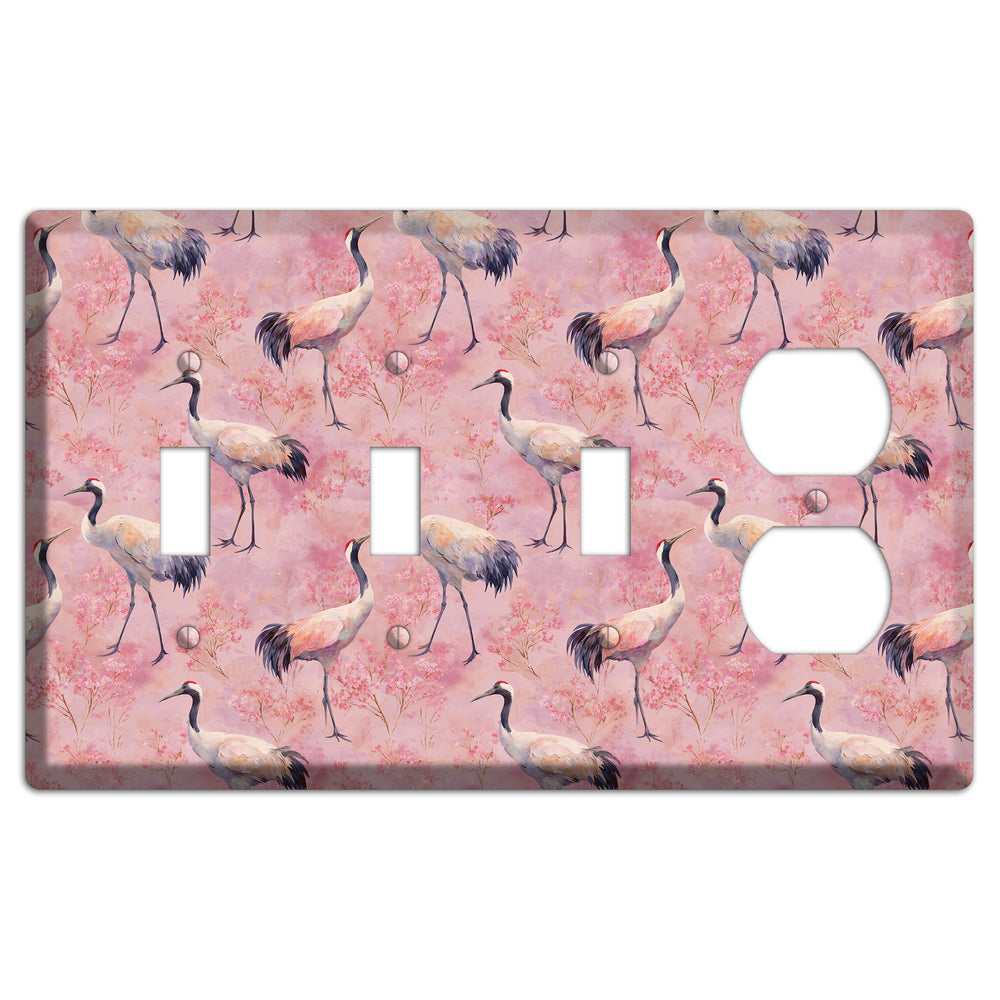 Blush Crane Reverie 3 Toggle / Duplex Wallplate