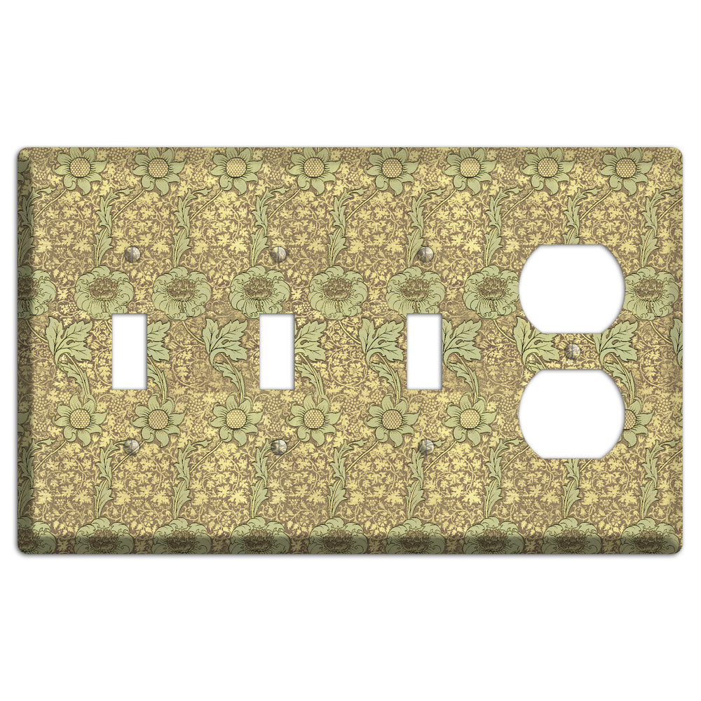 Wildflower Scroll 3 Toggle / Duplex Wallplate