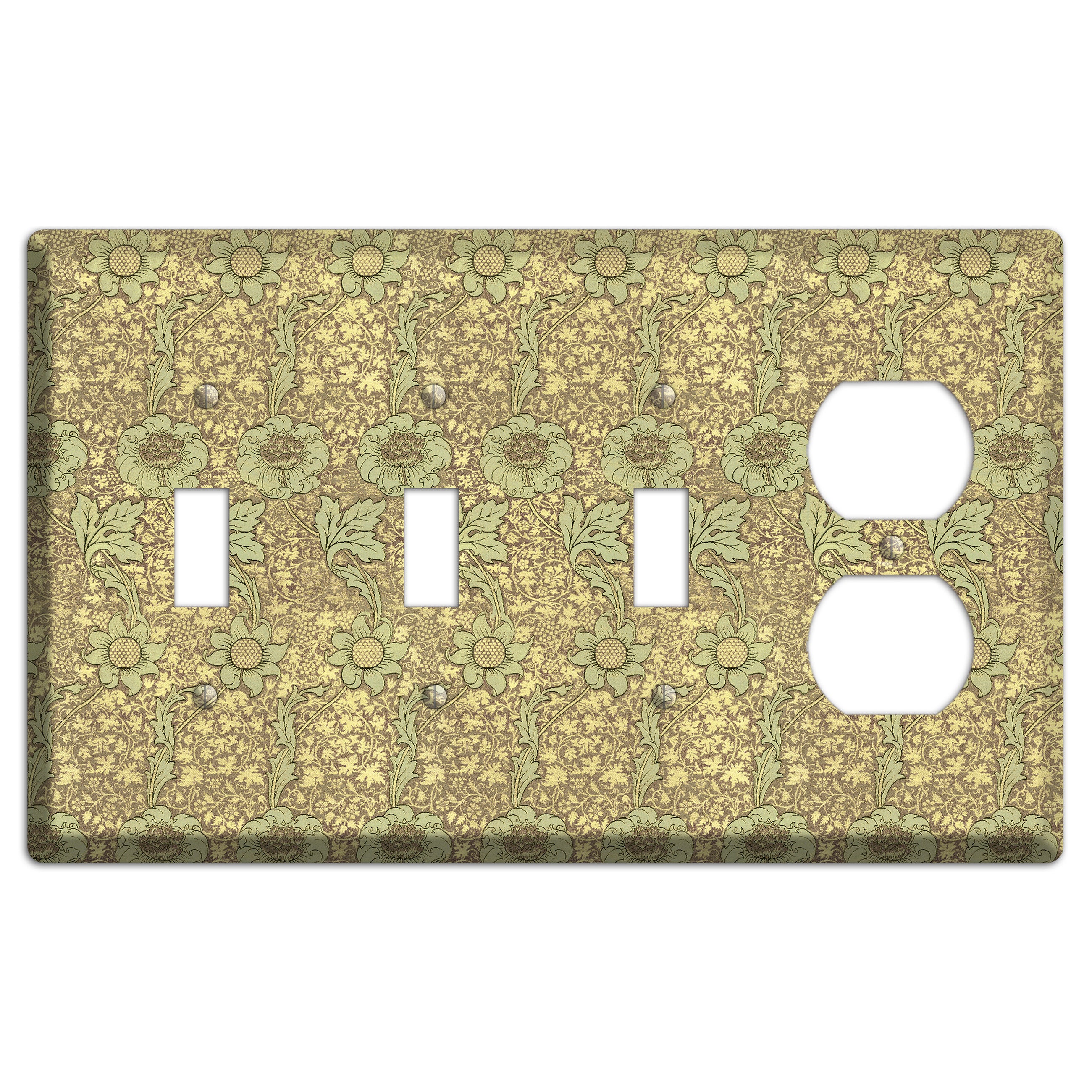 Wildflower Scroll 3 Toggle / Duplex Wallplate