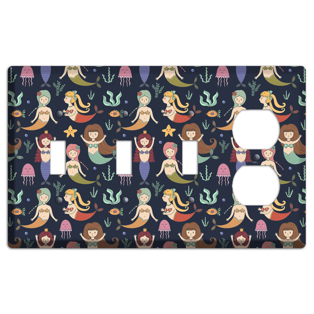 Mermaid Lagoon Party 3 Toggle / Duplex Wallplate