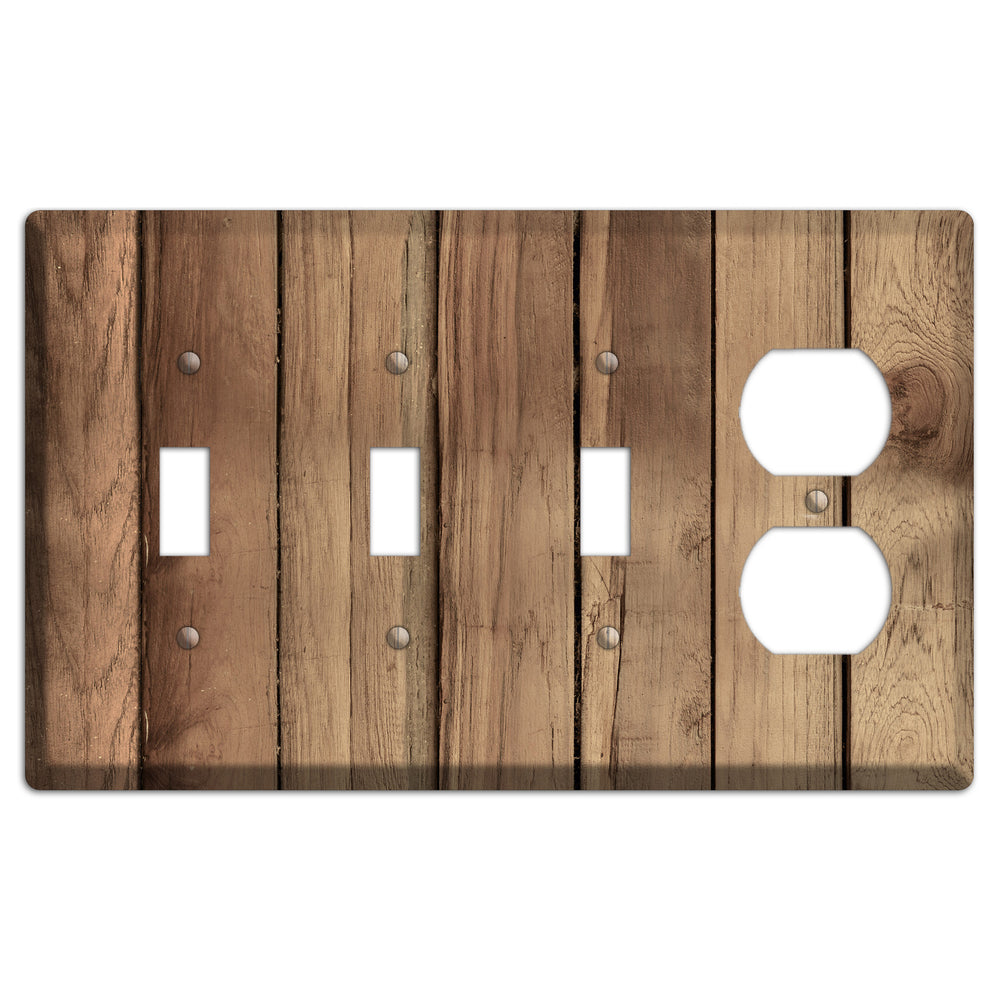 Saltwood Panels 3 Toggle / Duplex Wallplate