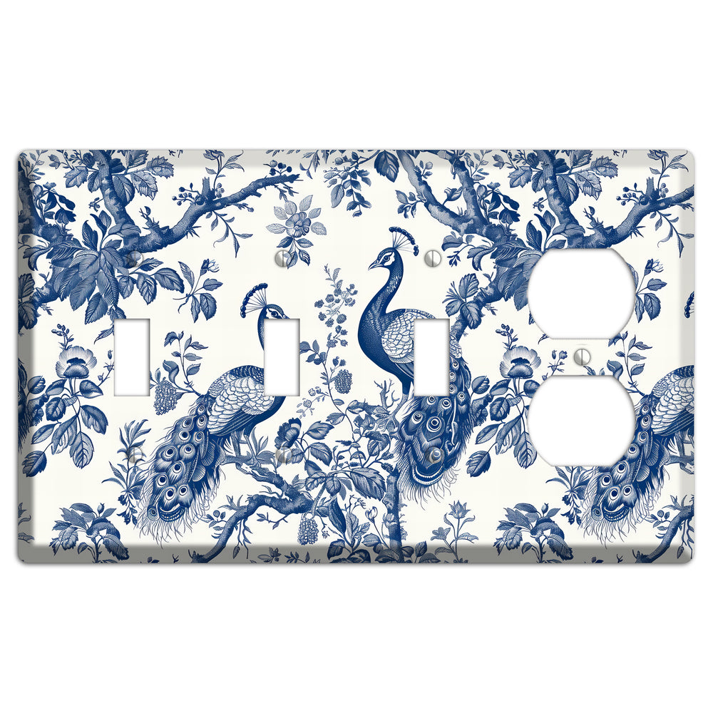 Peacock & Branch 3 Toggle / Duplex Wallplate