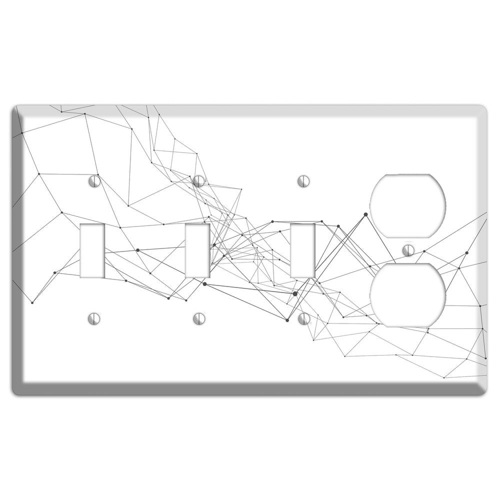 Gossamer Transit Map 3 Toggle / Duplex Wallplate