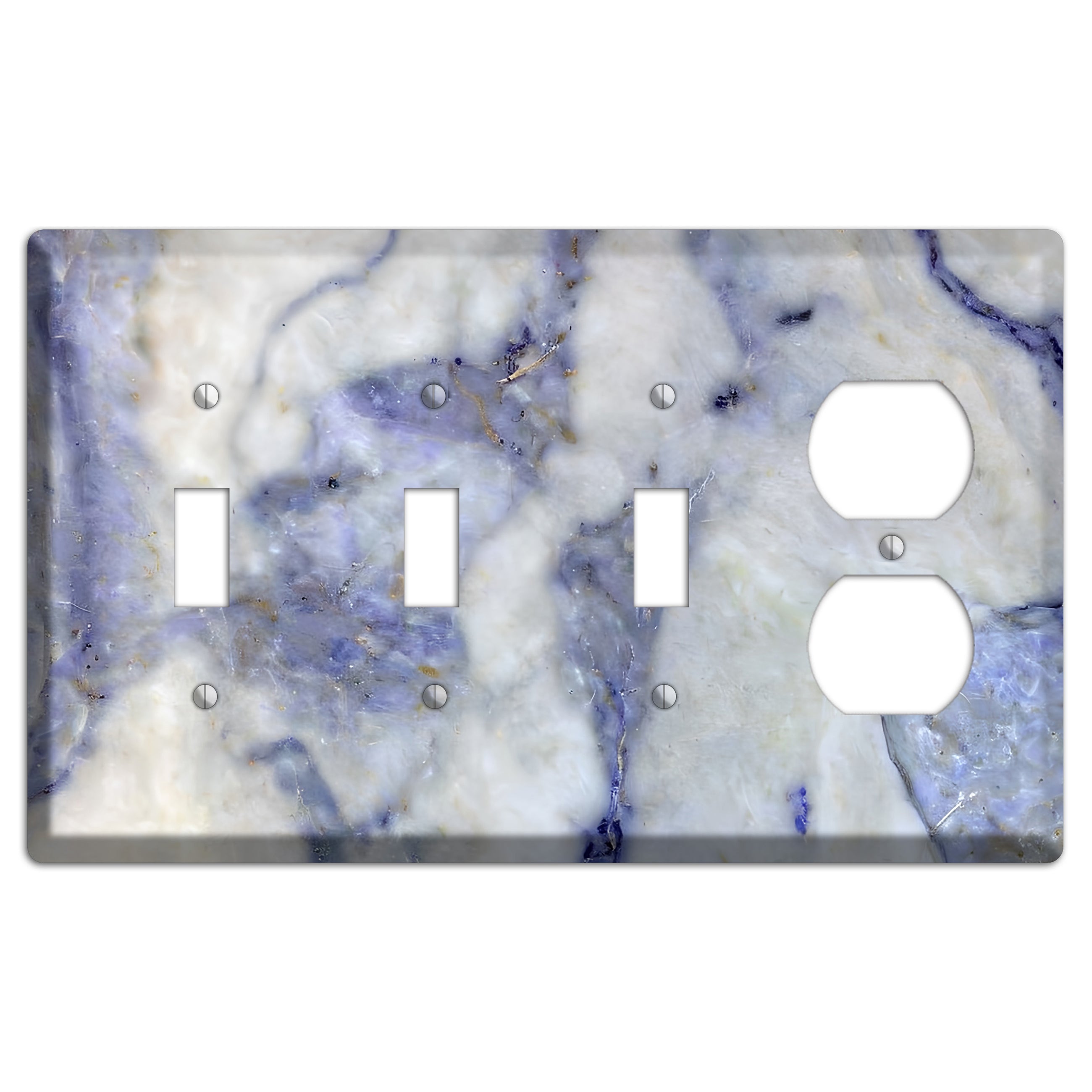 Spindle Marble 3 Toggle / Duplex Wallplate