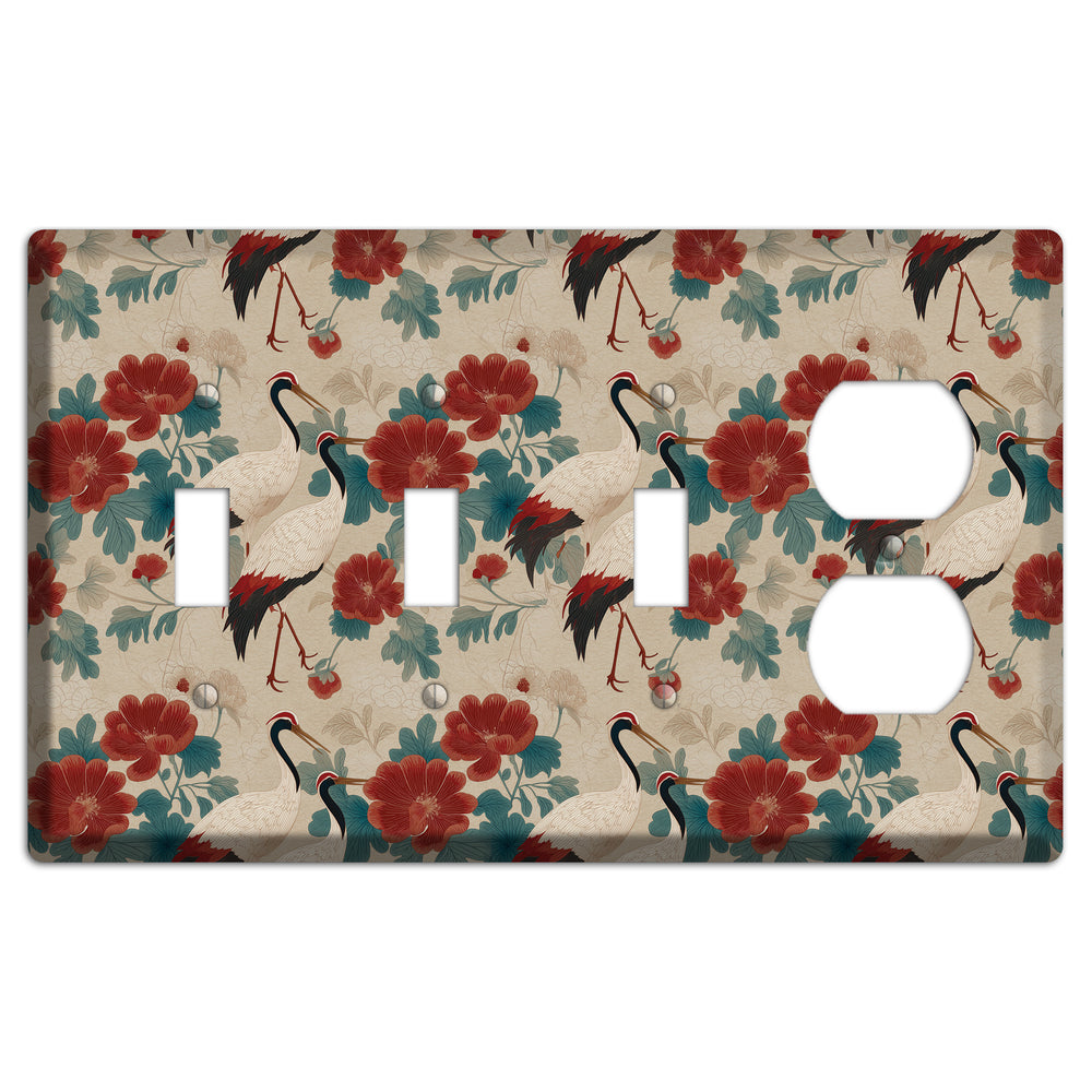 Rust Peony Passage 3 Toggle / Duplex Wallplate