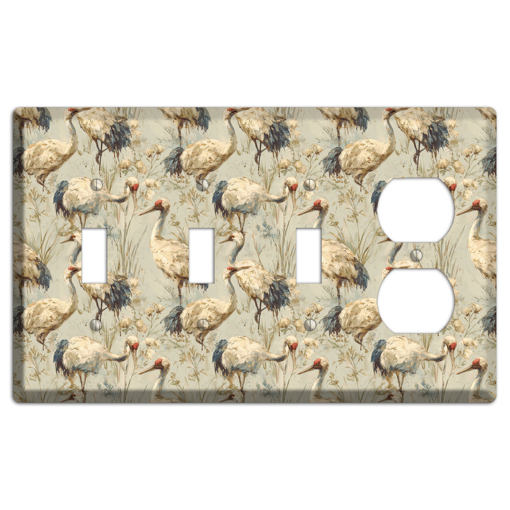 Driftwood Crane Marsh 3 Toggle / Duplex Wallplate