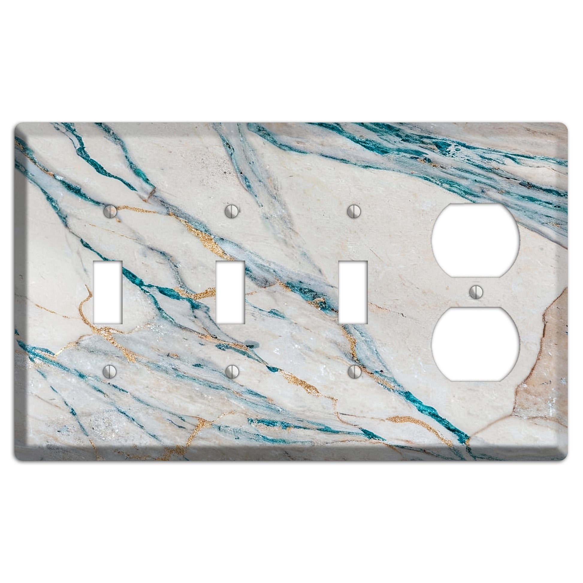 Bondi Blue Marble 3 Toggle / Duplex Wallplate
