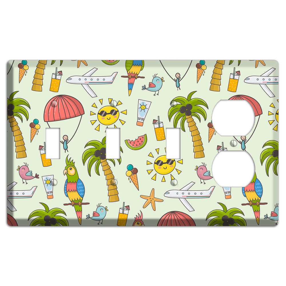 Tropical Vacation 3 Toggle / Duplex Wallplate