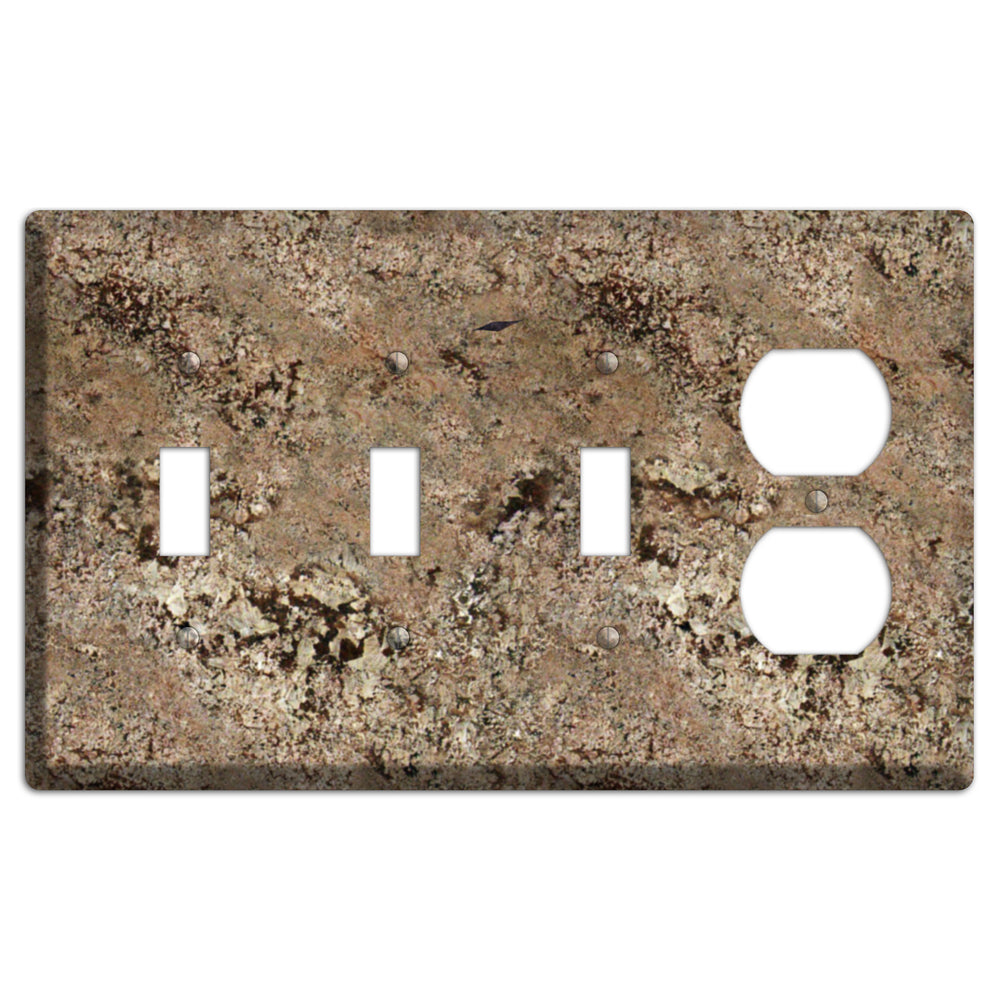 Crema Bordeaux Granite 3 Toggle / Duplex Wallplate