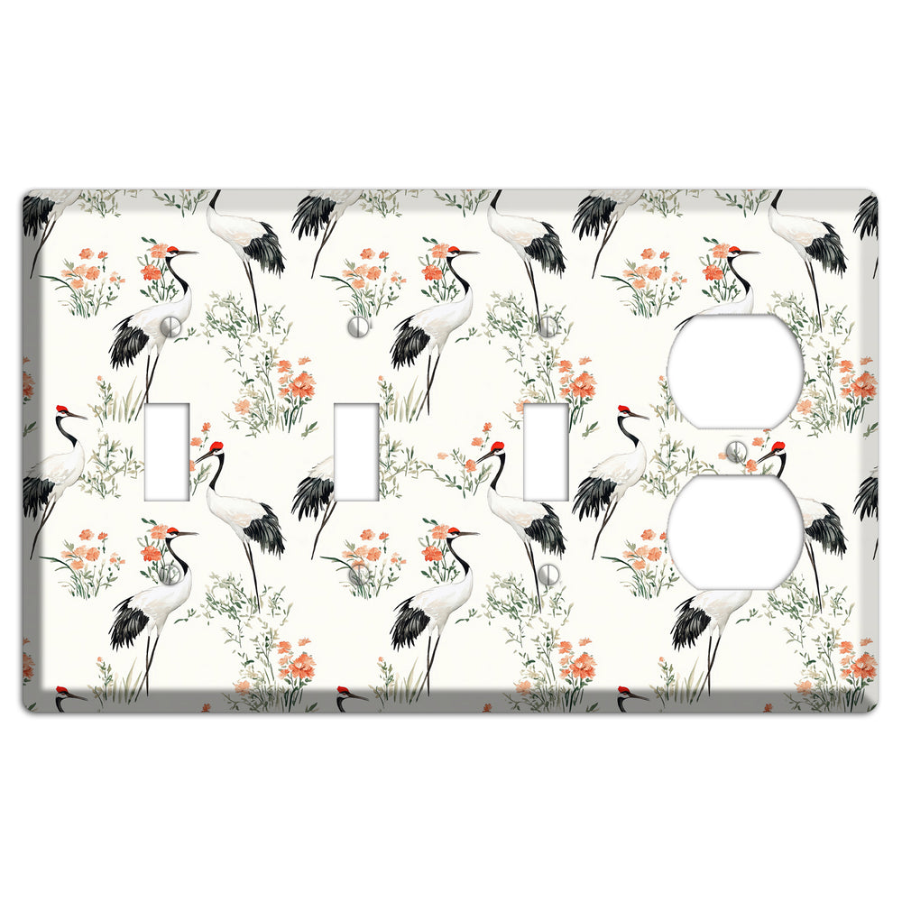 Coral Meadow Flight 3 Toggle / Duplex Wallplate