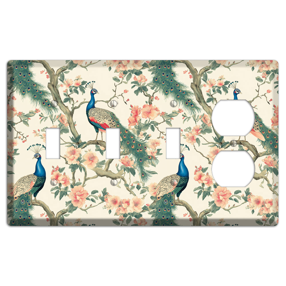 Imperial Plumage Garden 3 Toggle / Duplex Wallplate