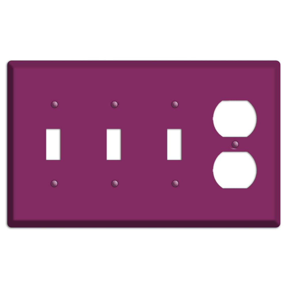 Baxter Plum Wine 3 Toggle / Duplex Wallplate