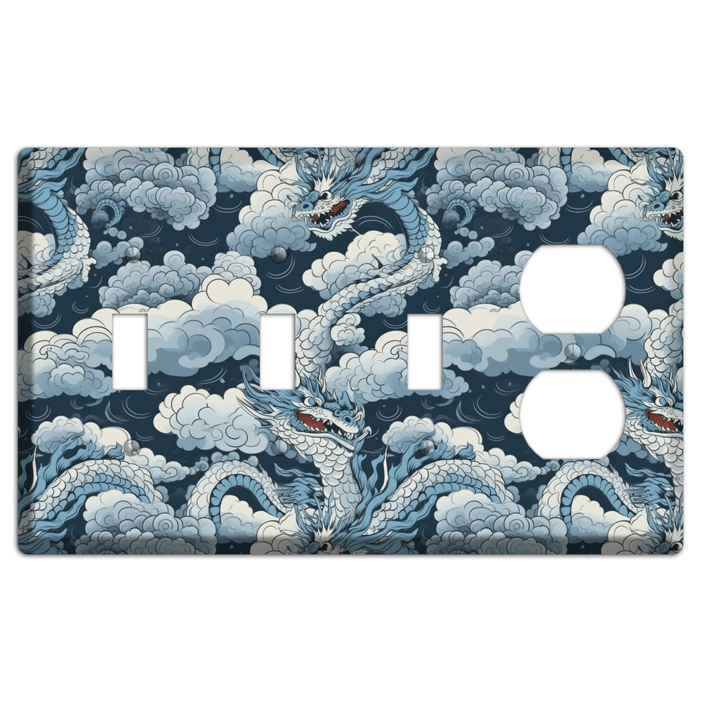 Storm Serpent Rising 3 Toggle / Duplex Wallplate