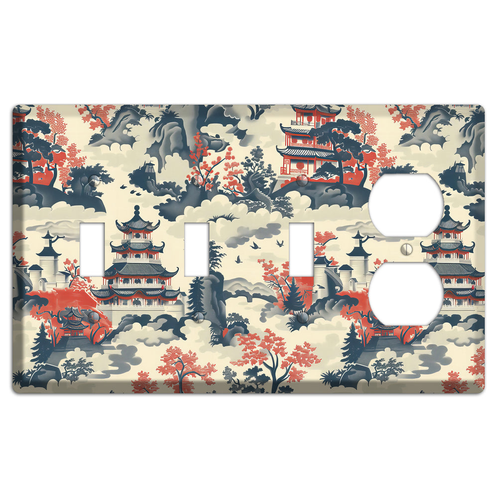 Ink & Ember Pagoda 3 Toggle / Duplex Wallplate