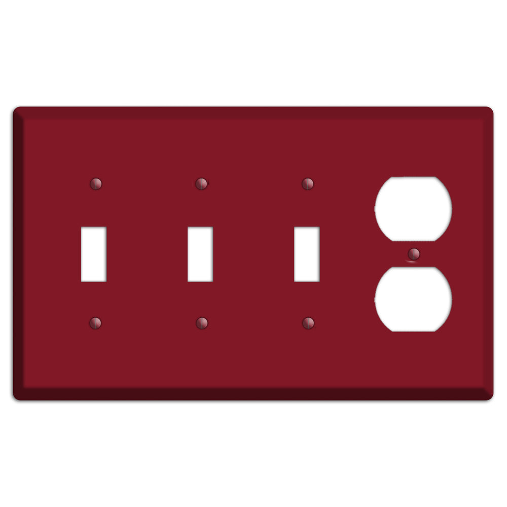 Baxter Burgundy Wine 3 Toggle / Duplex Wallplate