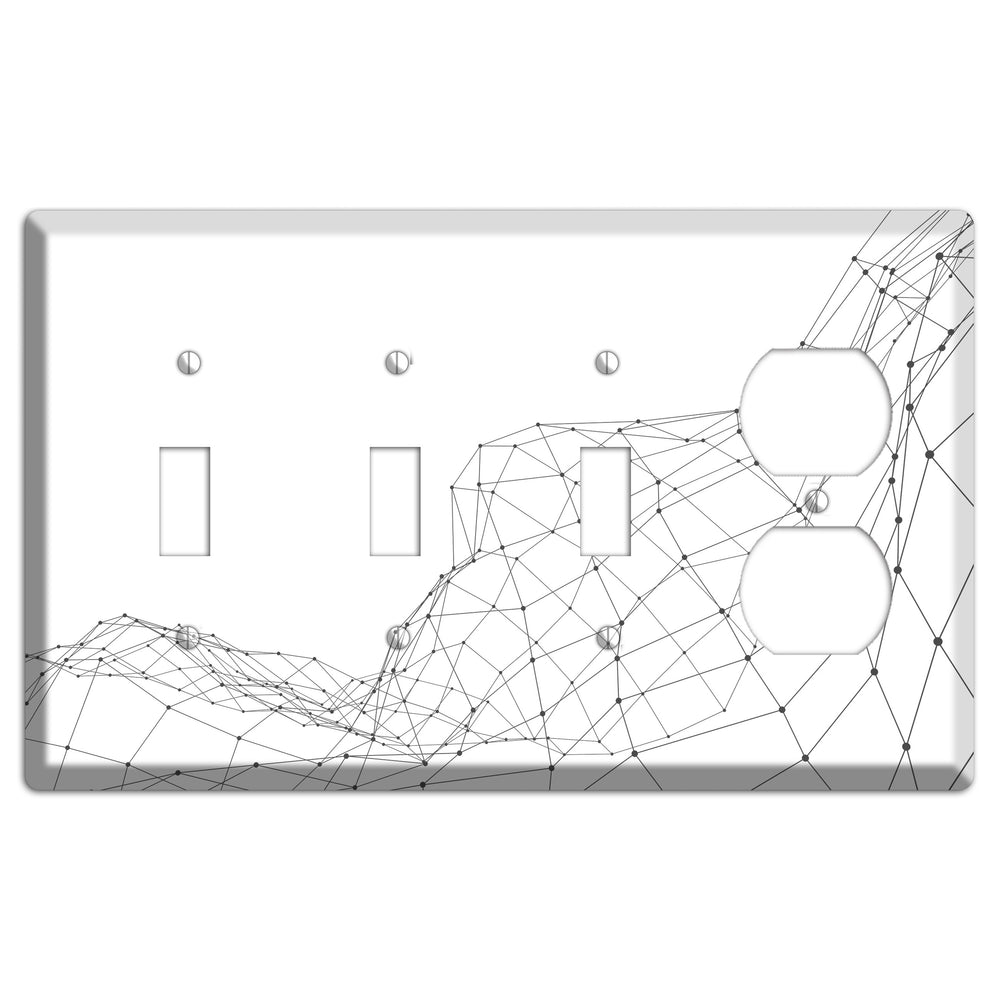 Lattice Wave Surge 3 Toggle / Duplex Wallplate
