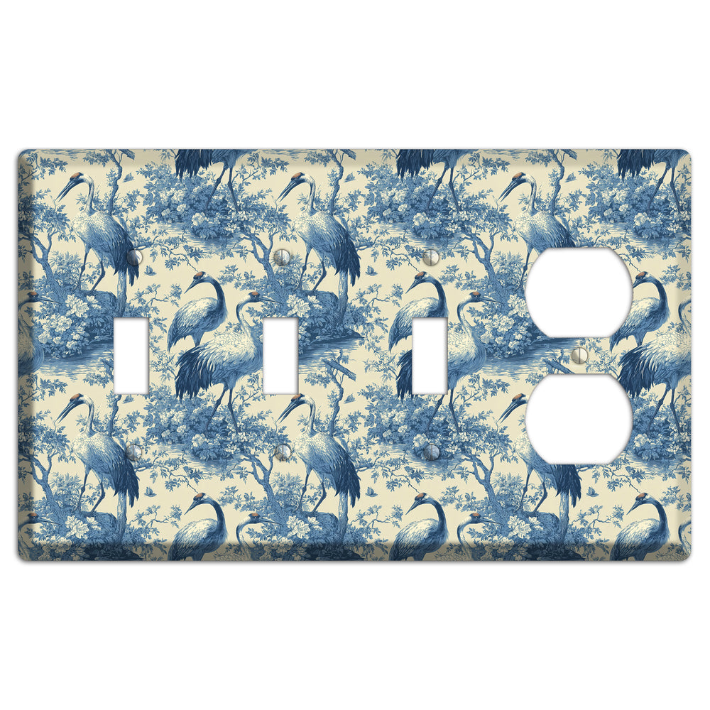 Cobalt Toile Vigil 3 Toggle / Duplex Wallplate