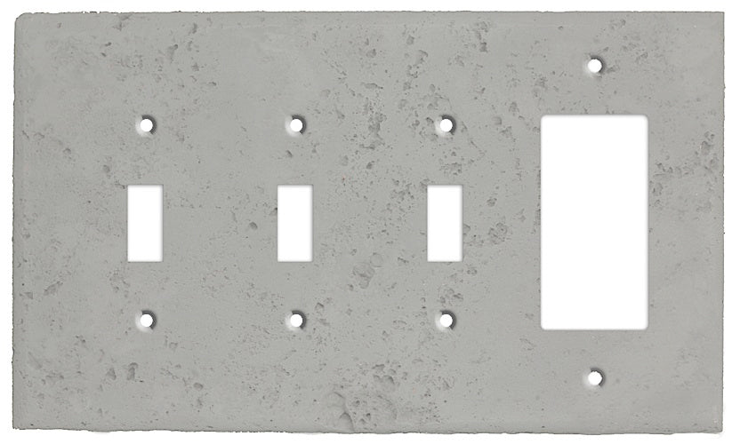Gray Stone 3 Toggle / Rocker Cover Plate