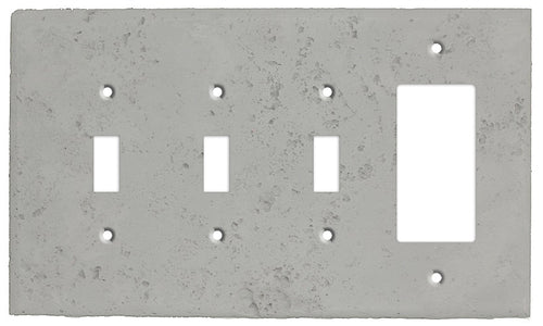 Gray Stone 3 Toggle / Rocker Cover Plate