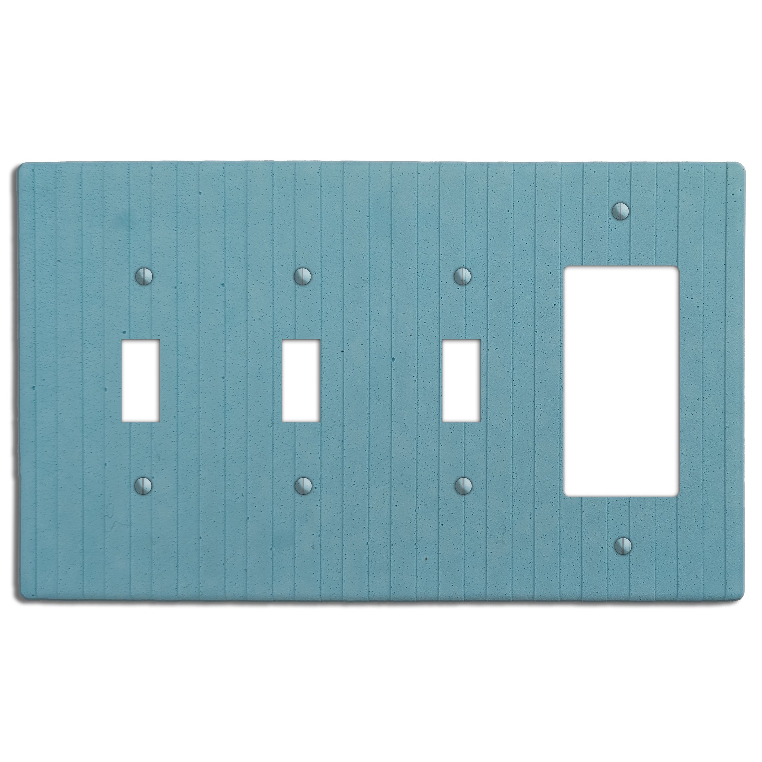 Caribbean Blue Boho Stripes 3 Toggle / Rocker Cover Plate