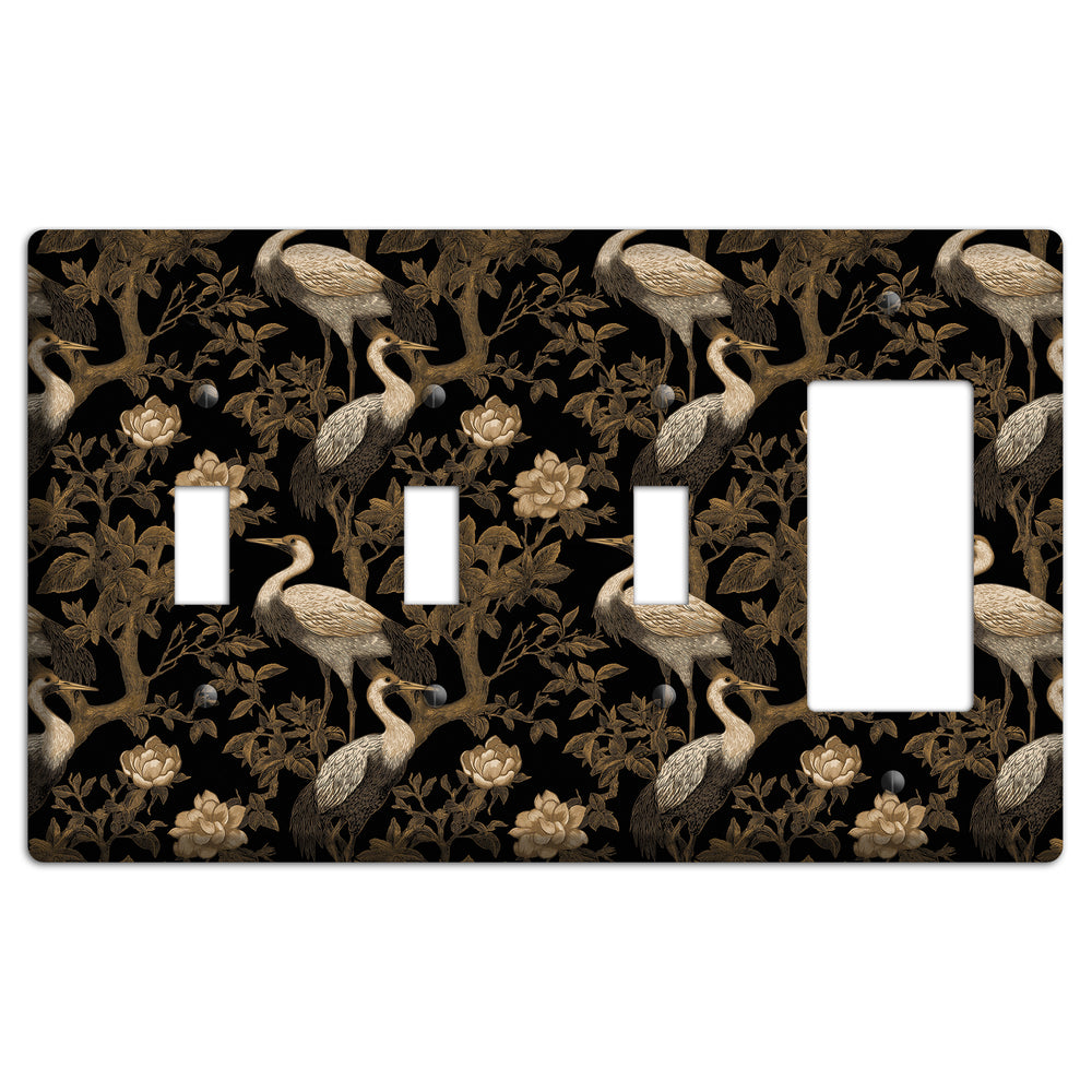 Obsidian Heron Dusk 3 Toggle / Rocker Wallplate