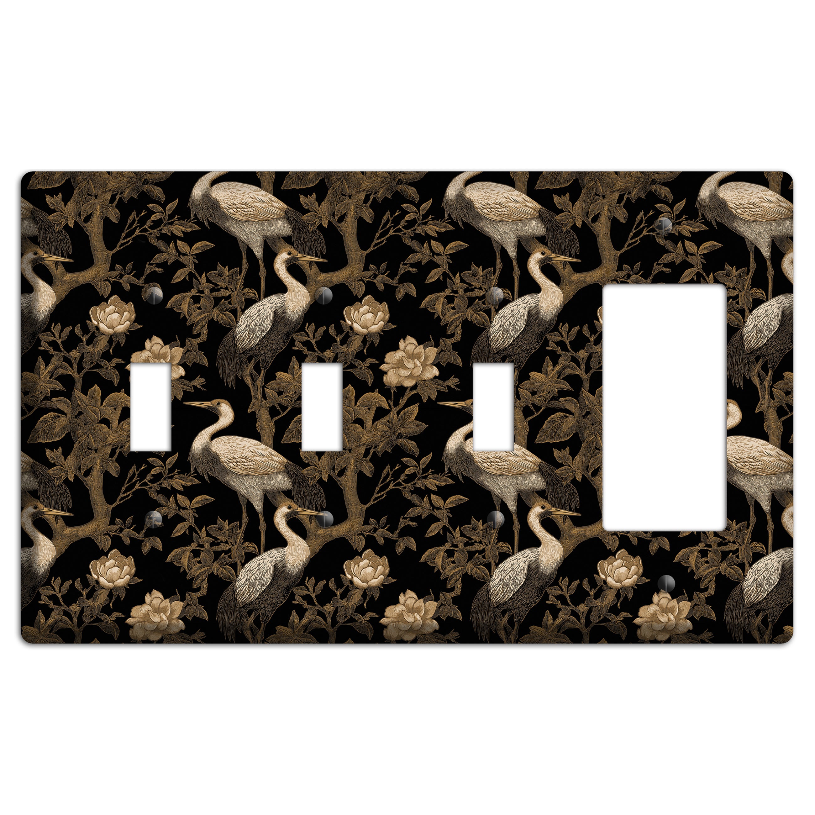 Obsidian Heron Dusk 3 Toggle / Rocker Wallplate