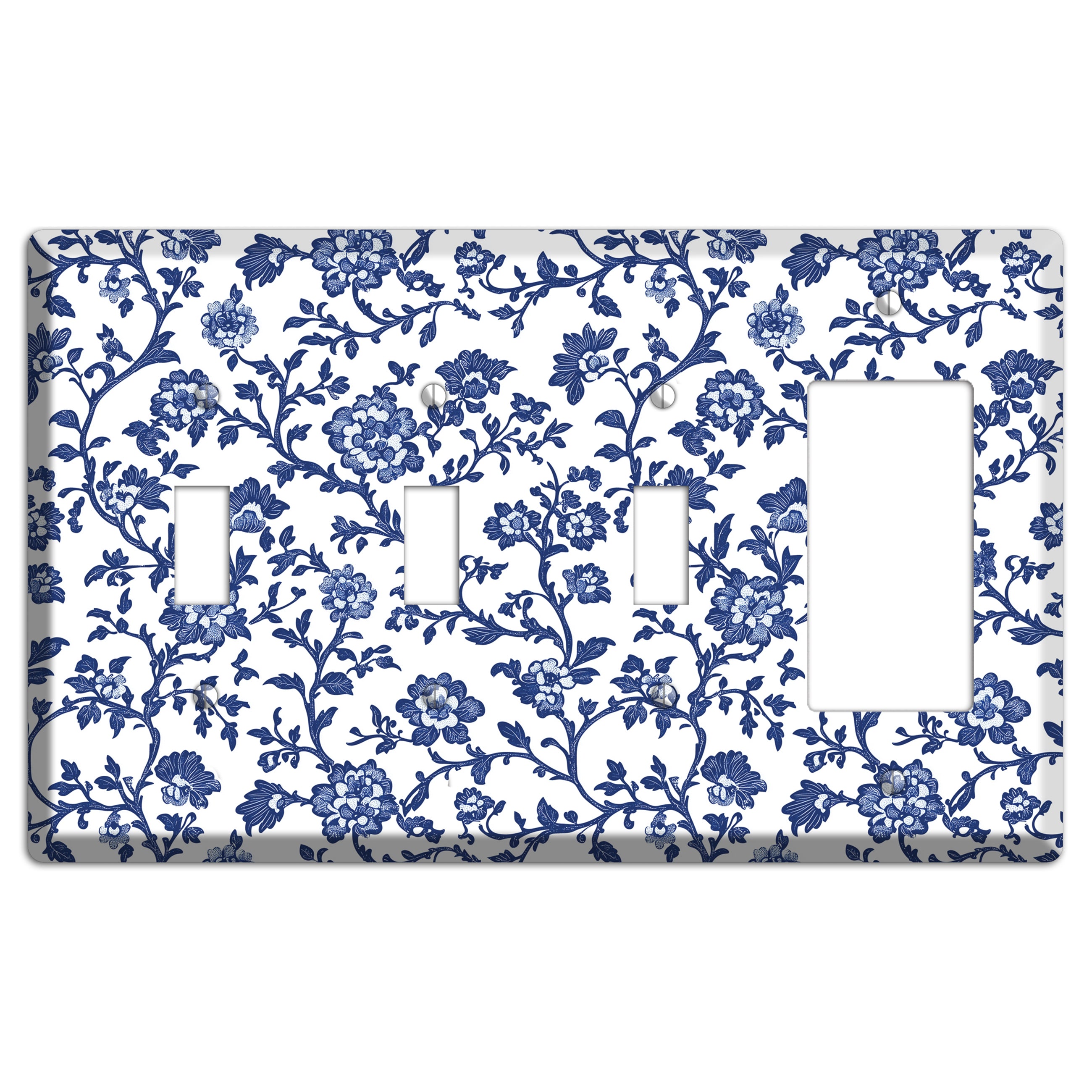 Porcelain Vine Reverie 3 Toggle / Rocker Wallplate