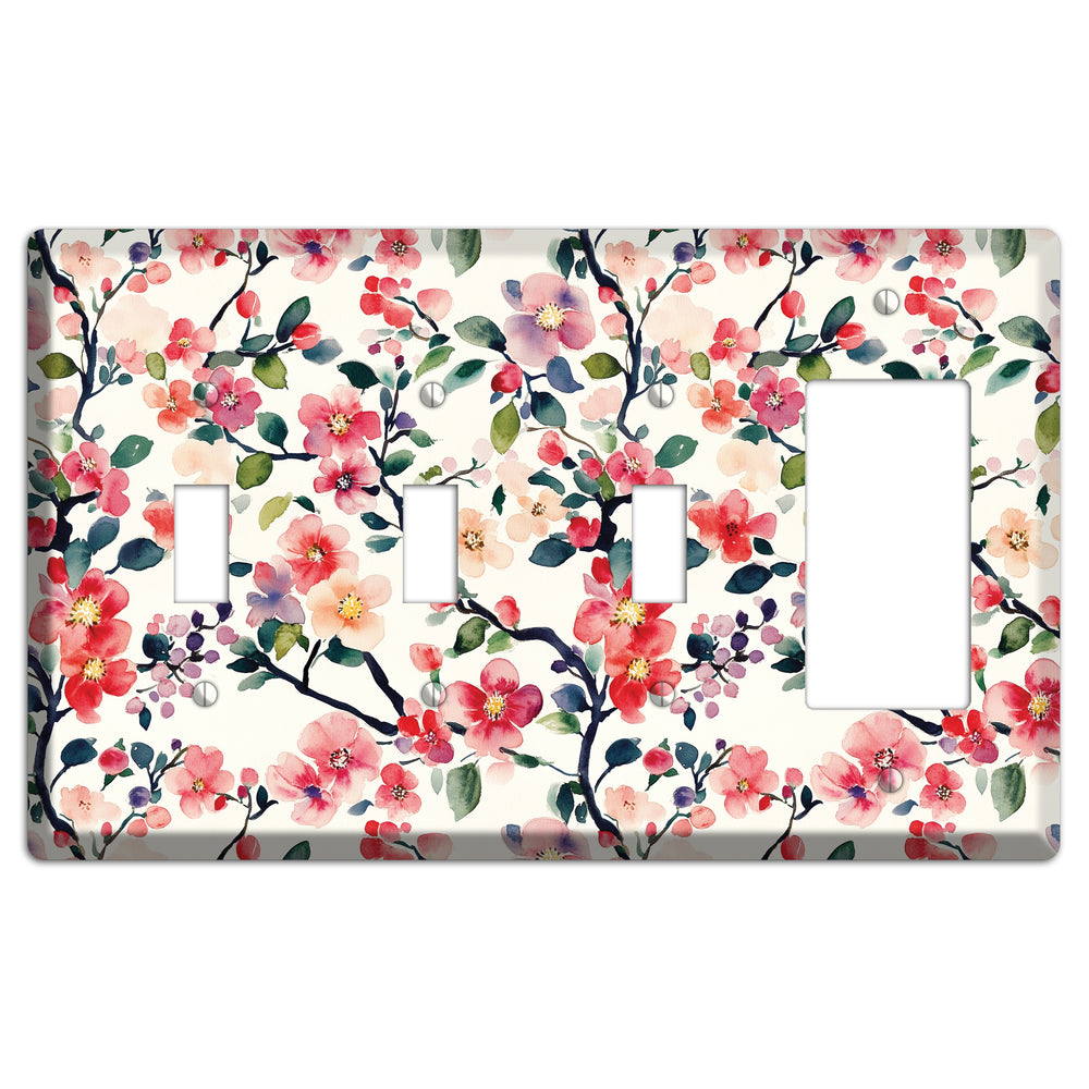 Blossom & Bough 3 Toggle / Rocker Wallplate