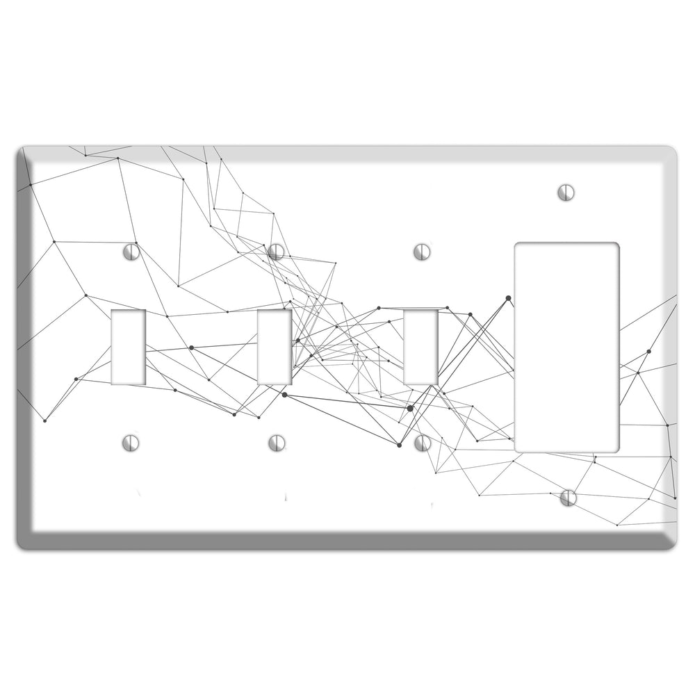 Gossamer Transit Map 3 Toggle / Rocker Wallplate