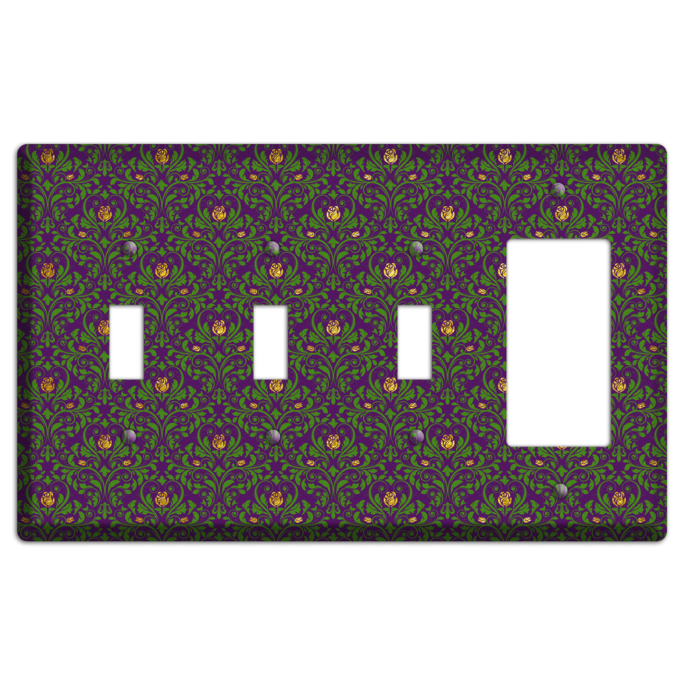 Jester‚Äôs Damask 3 Toggle / Rocker Wallplate