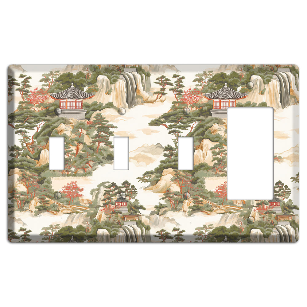 Mountain Pavilion Mist 3 Toggle / Rocker Wallplate