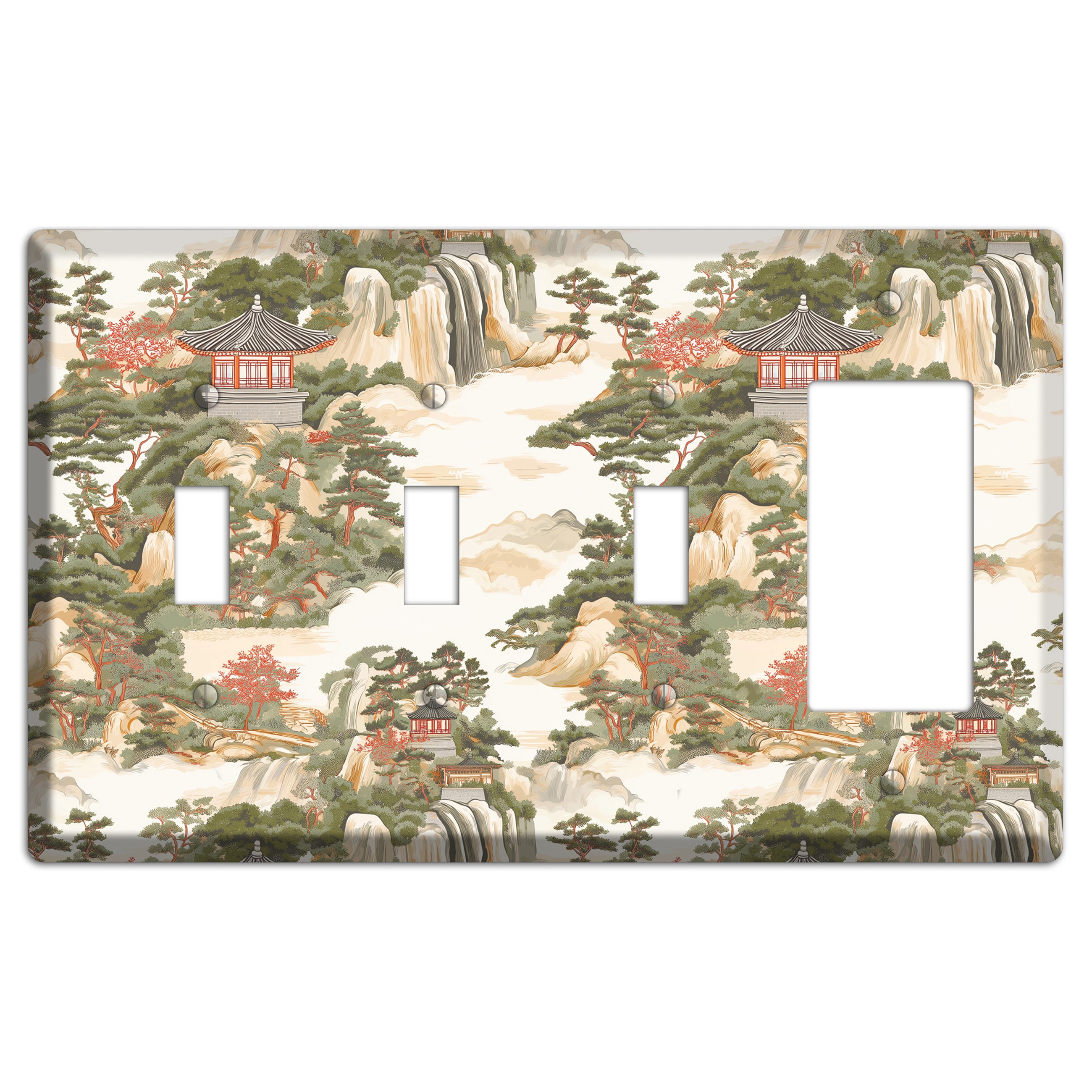 Mountain Pavilion Mist 3 Toggle / Rocker Wallplate