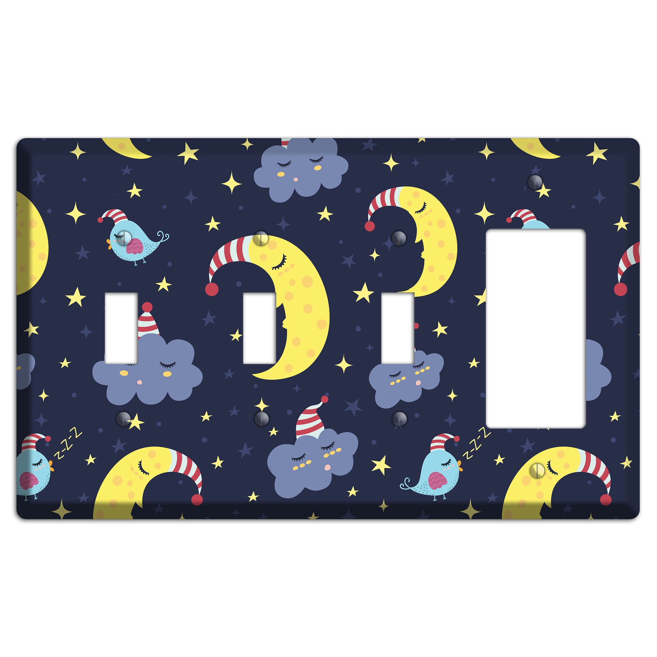Sleepy Skies 3 Toggle / Rocker Wallplate