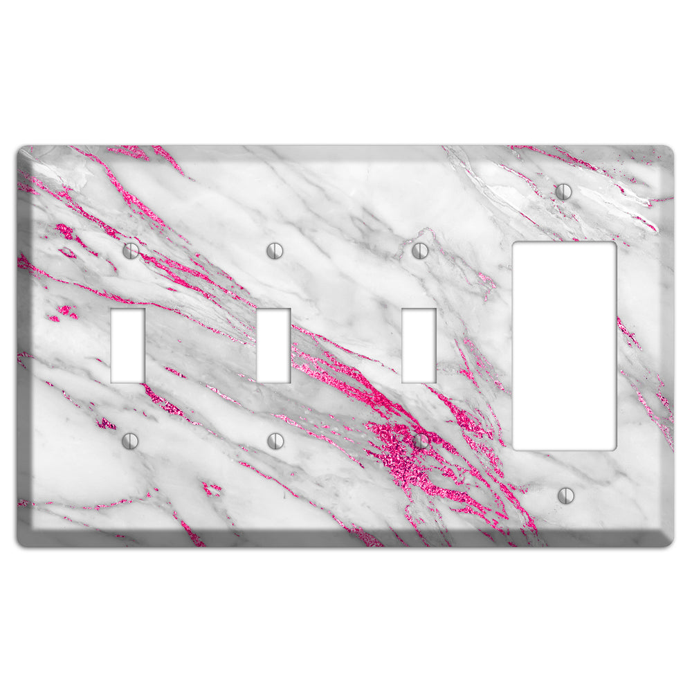 Can Can Marble 3 Toggle / Rocker Wallplate
