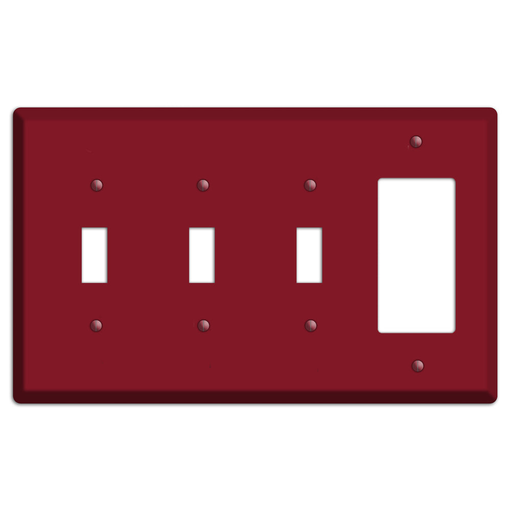 Baxter Burgundy Wine 3 Toggle / Rocker Wallplate