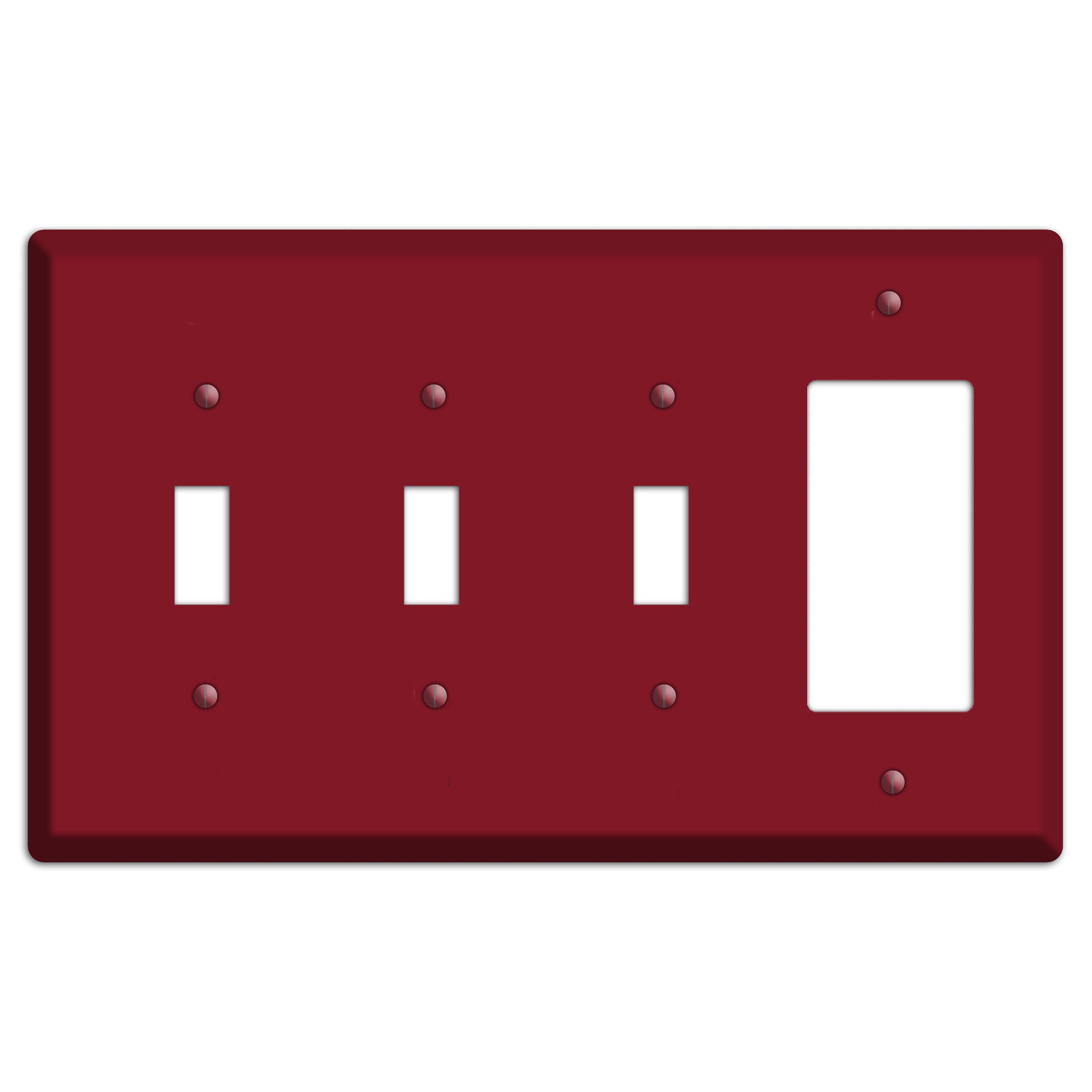 Baxter Burgundy Wine 3 Toggle / Rocker Wallplate
