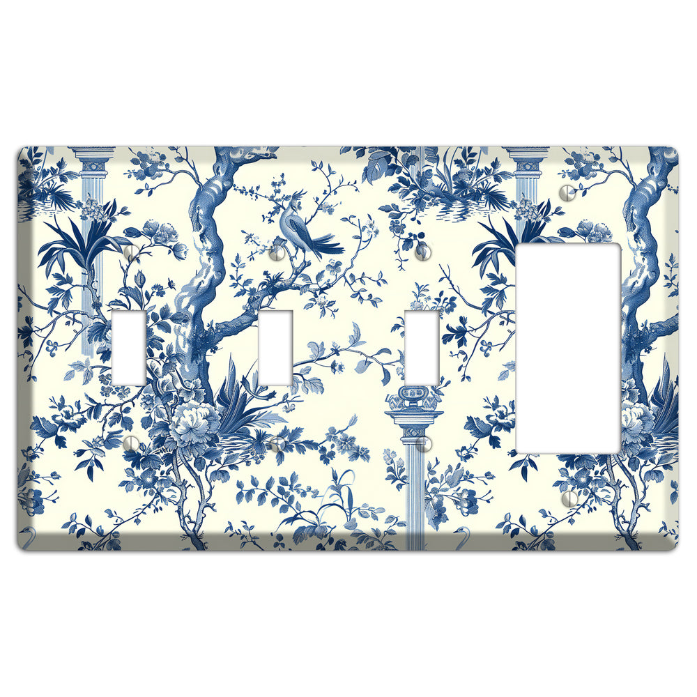 Pagoda & Plume 3 Toggle / Rocker Wallplate