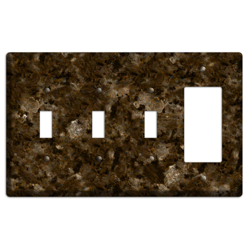 Tropical Brown Granite 3 Toggle / Rocker Wallplate