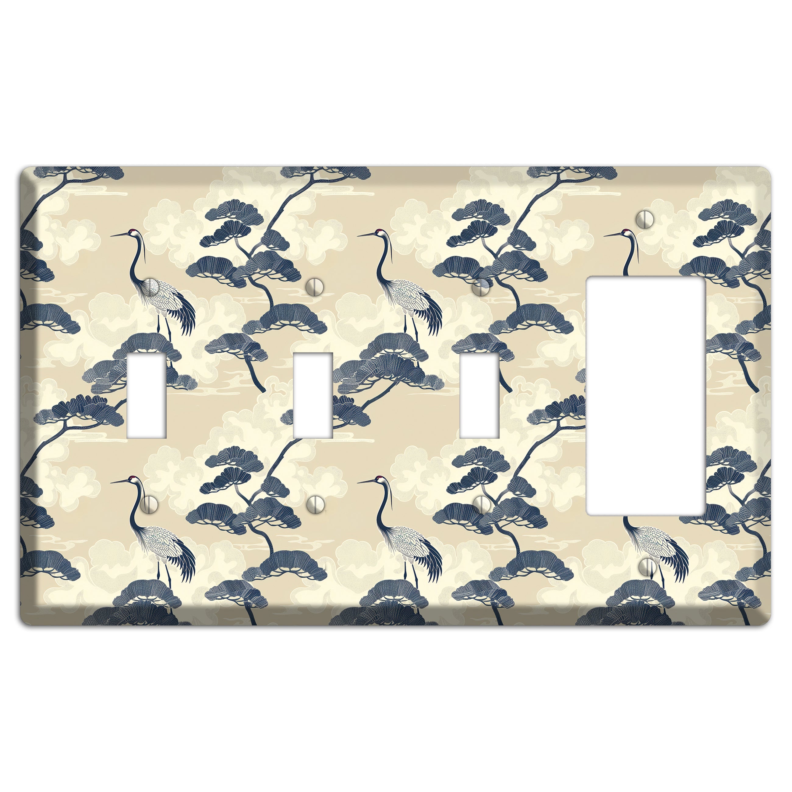 Indigo Pine Serenity 3 Toggle / Rocker Wallplate