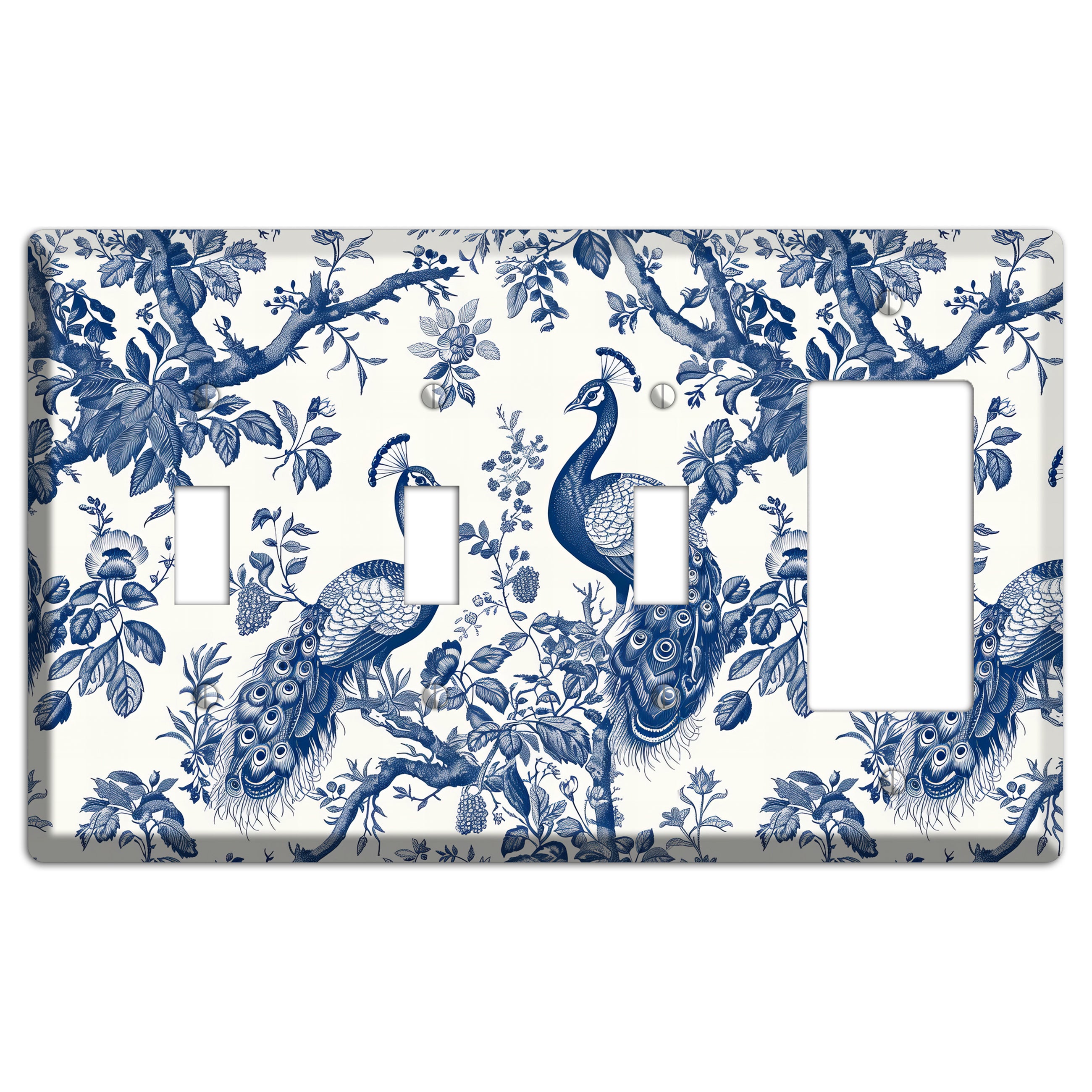 Peacock & Branch 3 Toggle / Rocker Wallplate