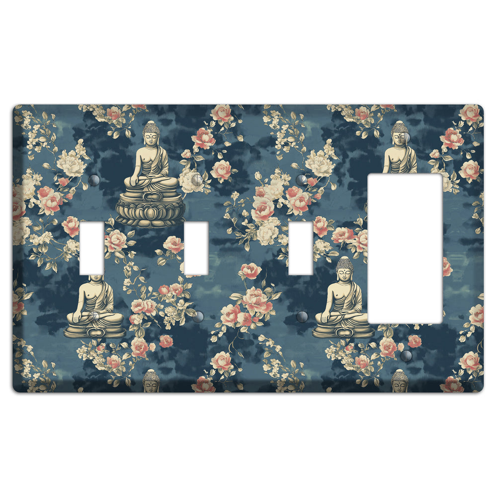 Lotus & Bloom 3 Toggle / Rocker Wallplate