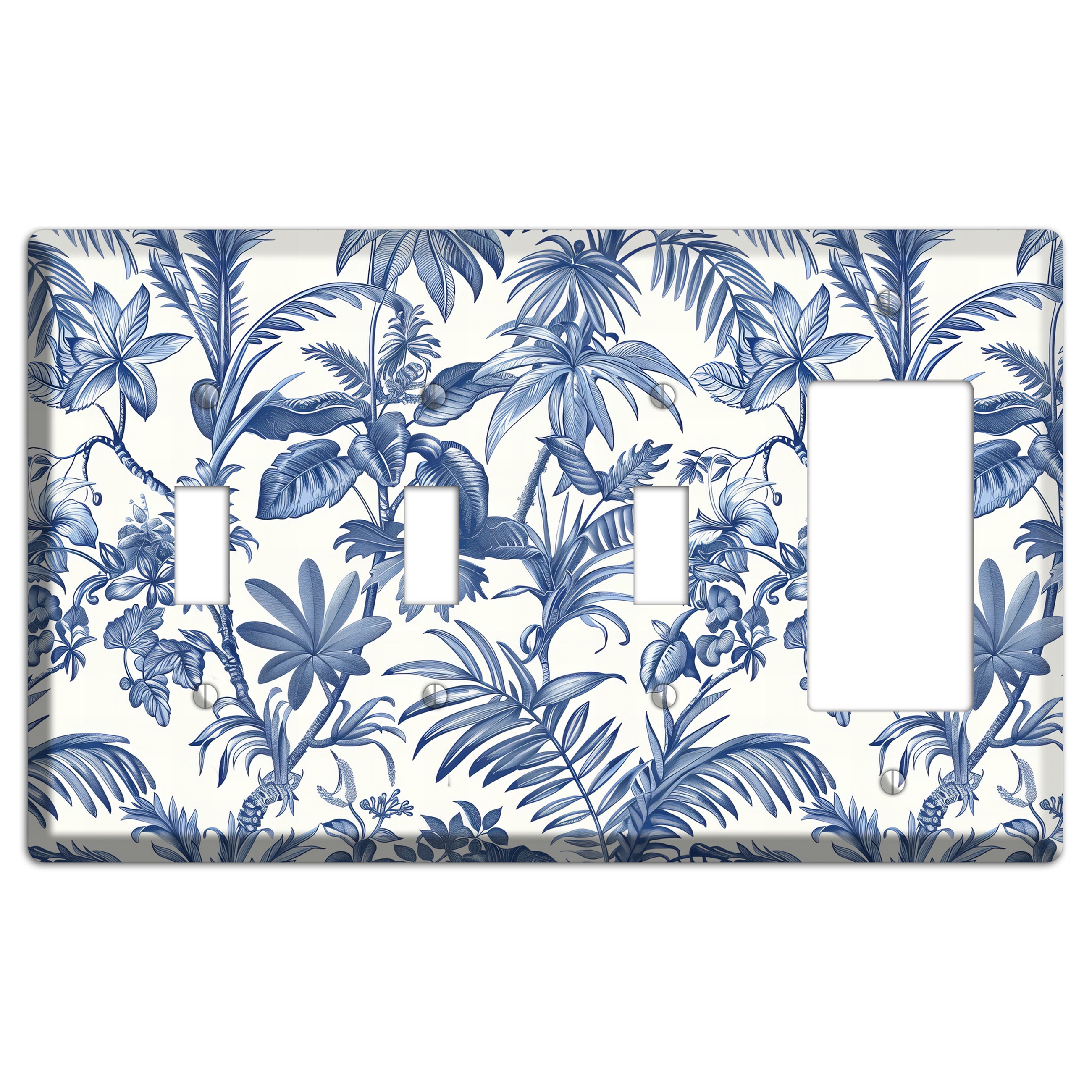 Tropic Indigo Reverie 3 Toggle / Rocker Wallplate