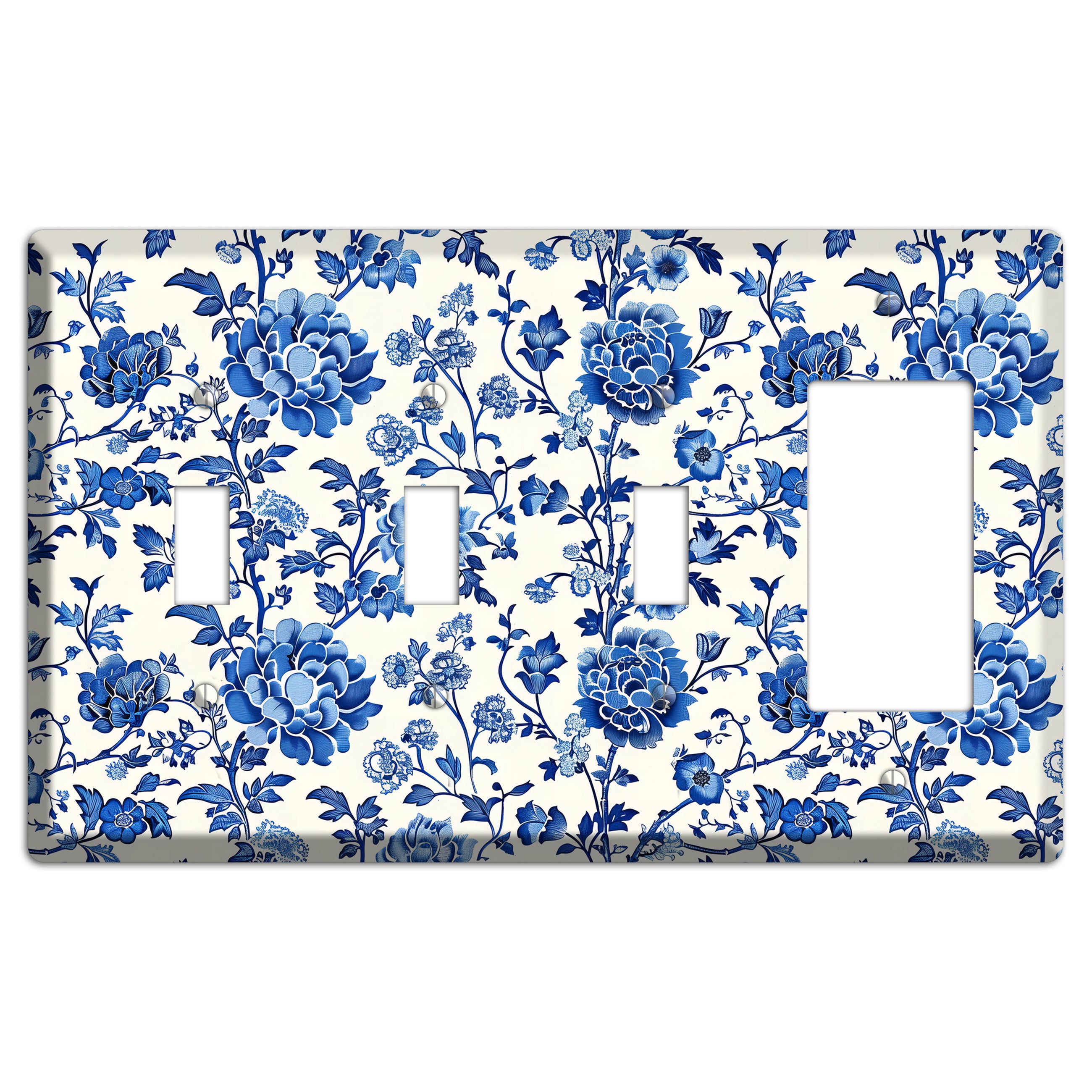 Porcelain Garden Reverie 3 Toggle / Rocker Wallplate