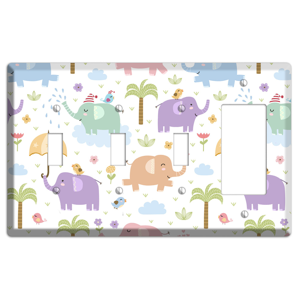 Elephant Dreams 3 Toggle / Rocker Wallplate