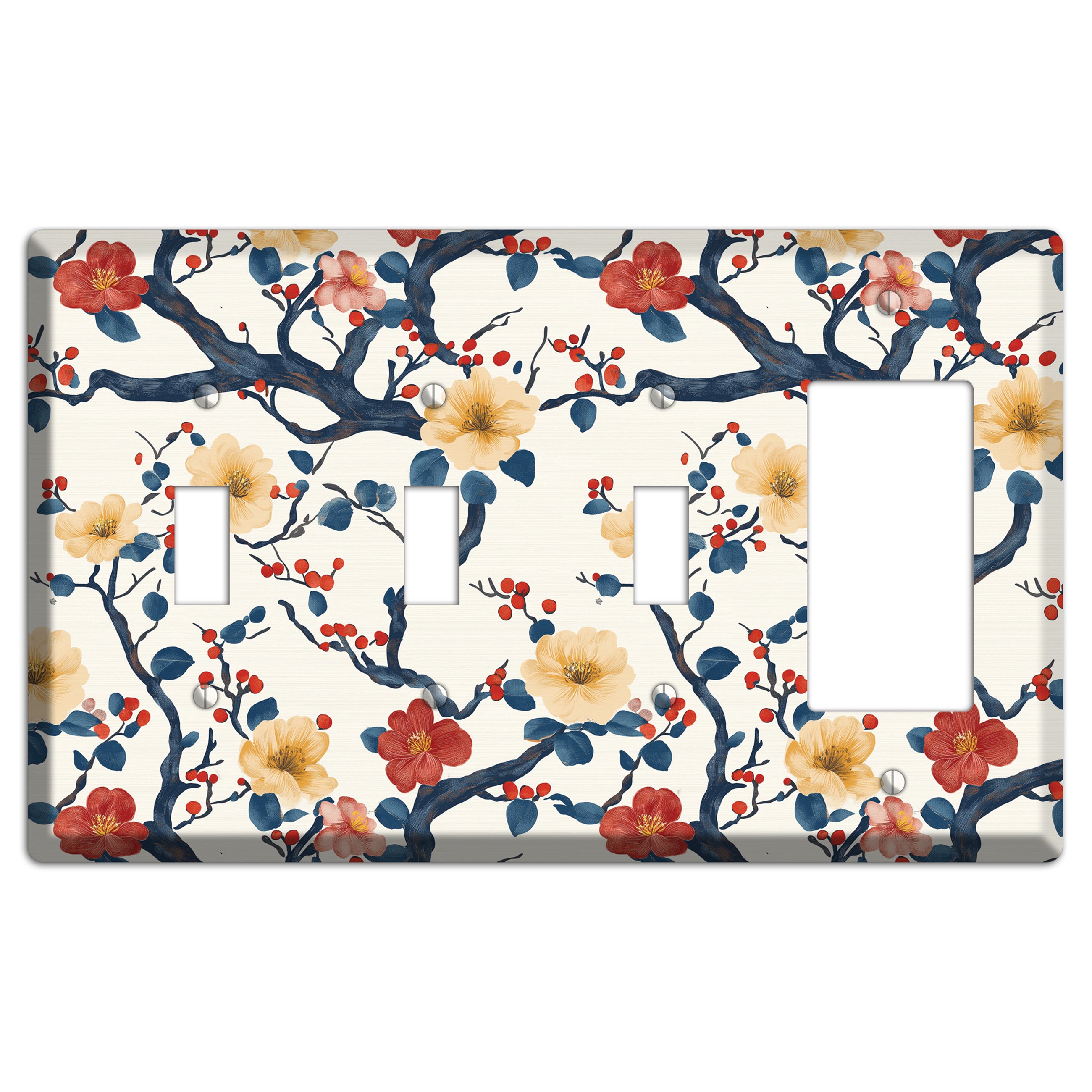 Berry Branch Reverie 3 Toggle / Rocker Wallplate
