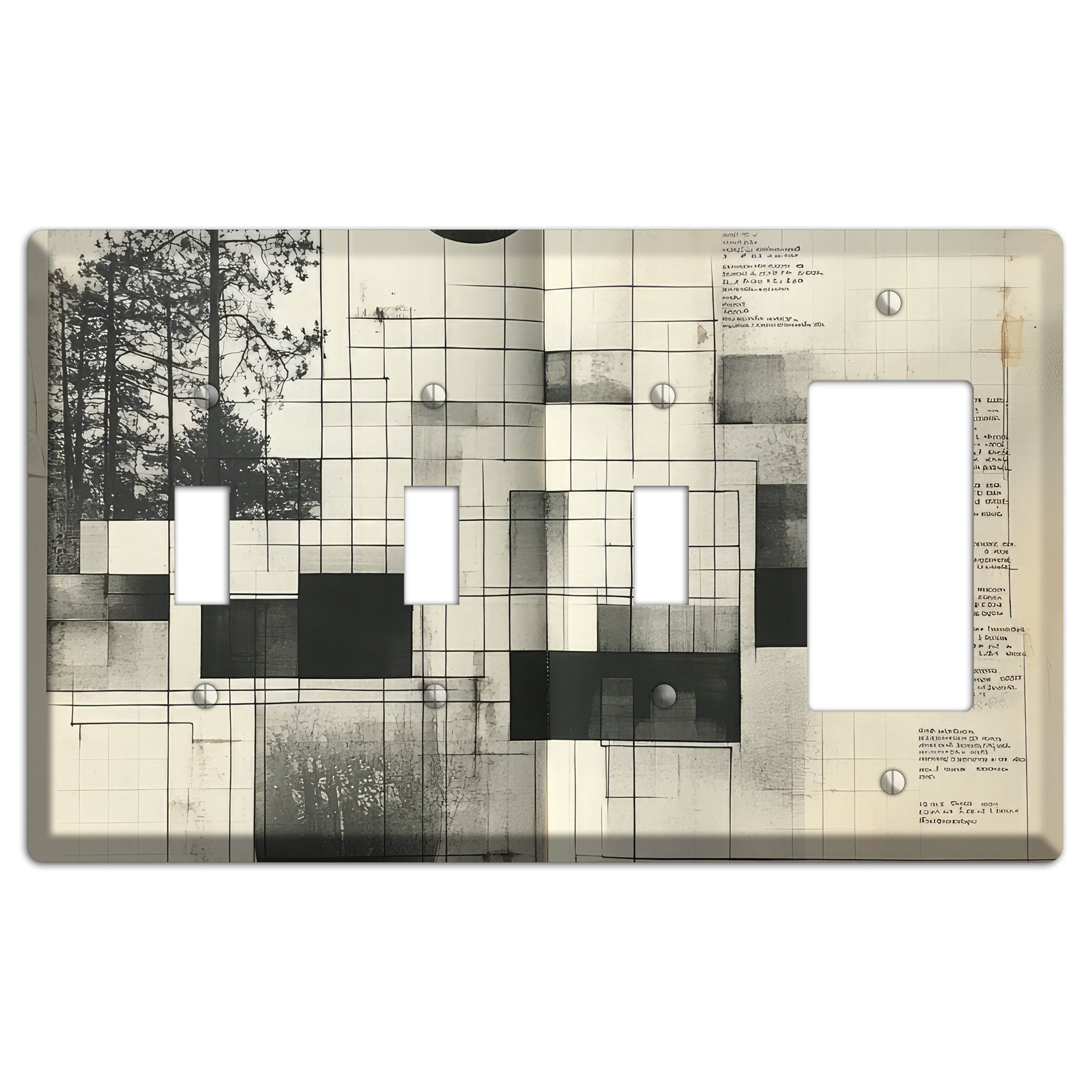 Cartographer's Dream 3 Toggle / Rocker Wallplate
