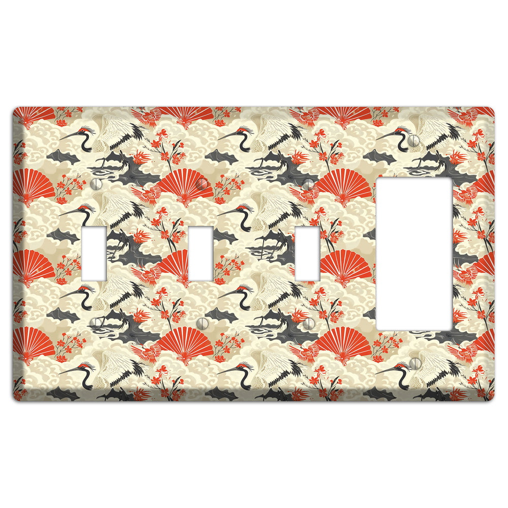 Vermillion Mist Reverie 3 Toggle / Rocker Wallplate